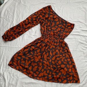 One Shoulder Long Sleeved Dress